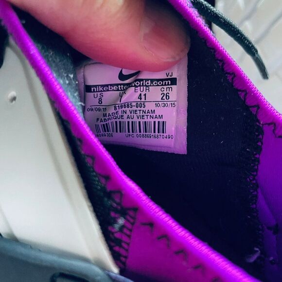 Excellent NIKE Air Huarache Run Ultra 'Purple Dynasty' 8 Mens US 41 EUR 819685 - Picture 13 of 14